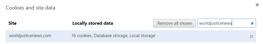 Cookies with delete option